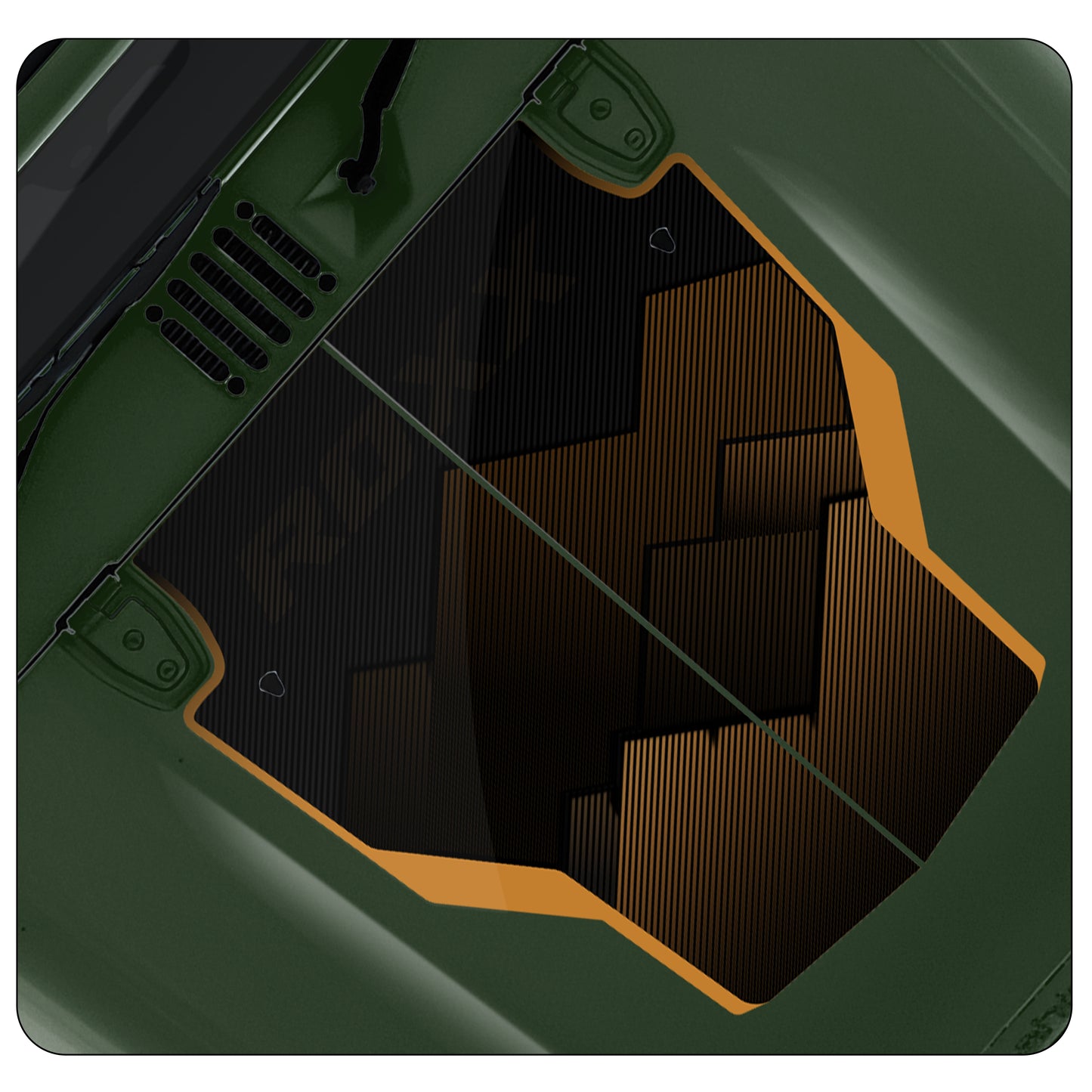 IDE Graphics Series - Grid Runner Edition for Mahindra Thar Roxx / Bonnet (Deep Forest)
