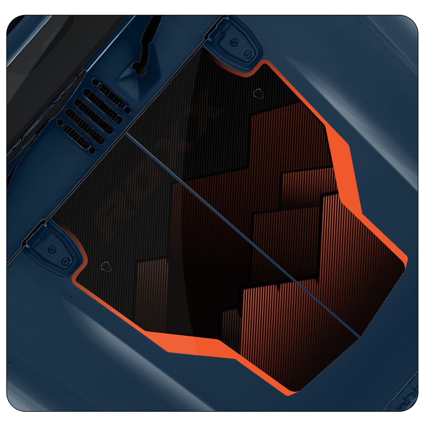 IDE Graphics Series - Grid Runner Edition for Mahindra Thar Roxx / Bonnet (Nebula Blue)