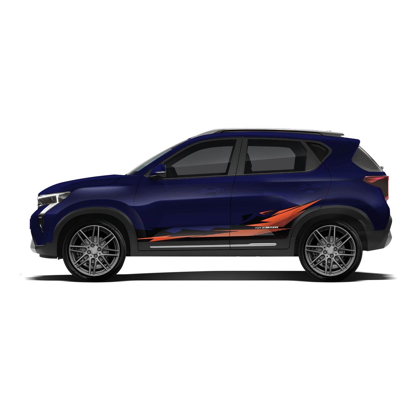 Flex in Motion Edition Car Graphics for Kia Sonet blue