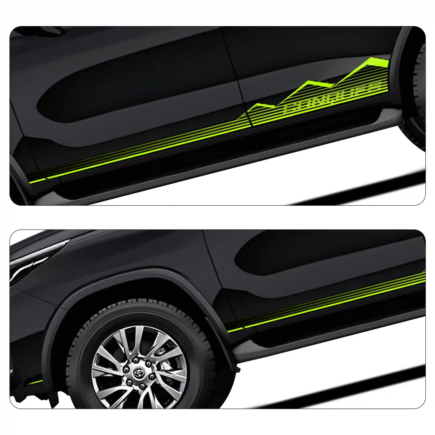 Conquer Edition Graphics for Toyota Fortuner grey