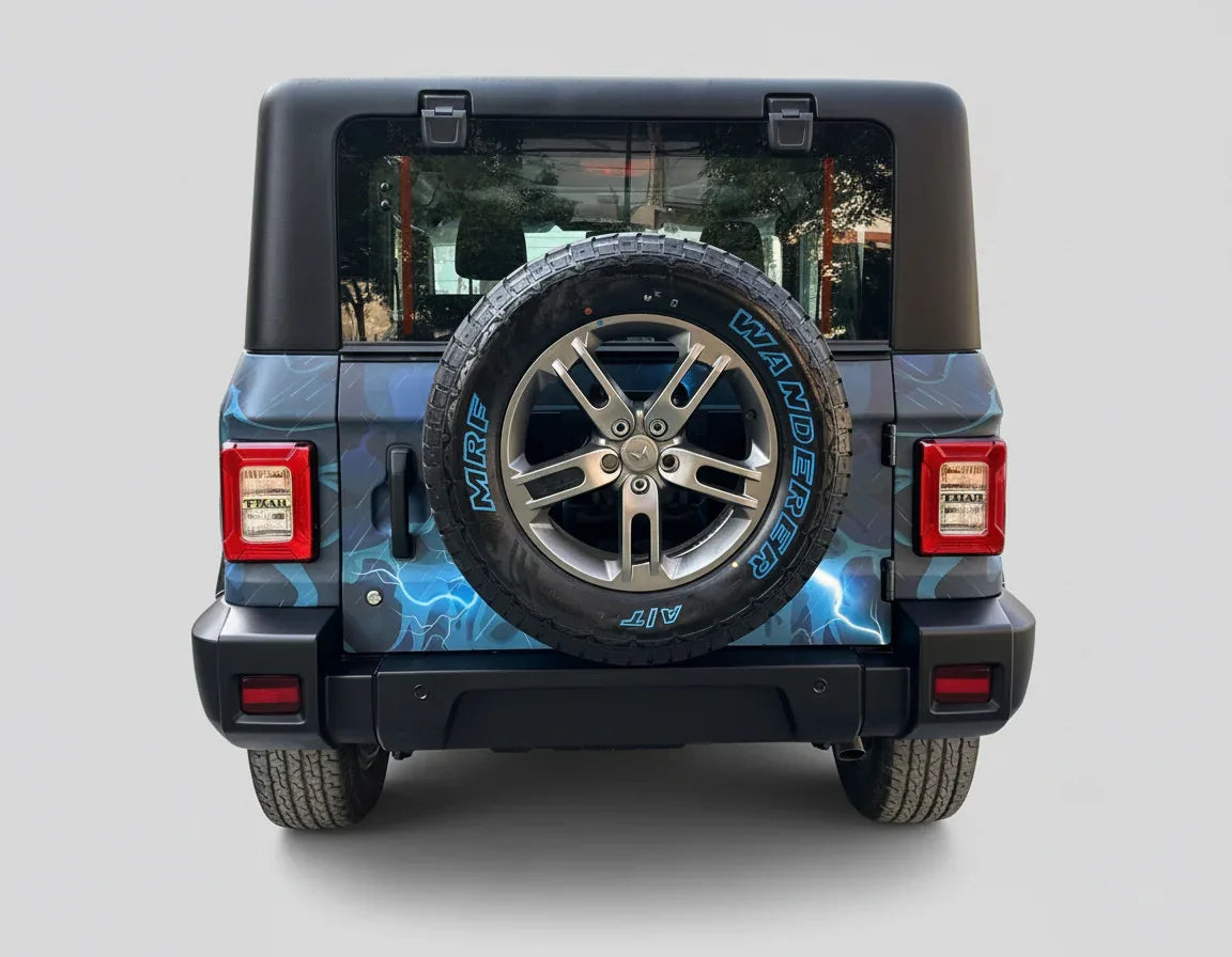 Thunder Edition Graphics for Mahindra Thar blue