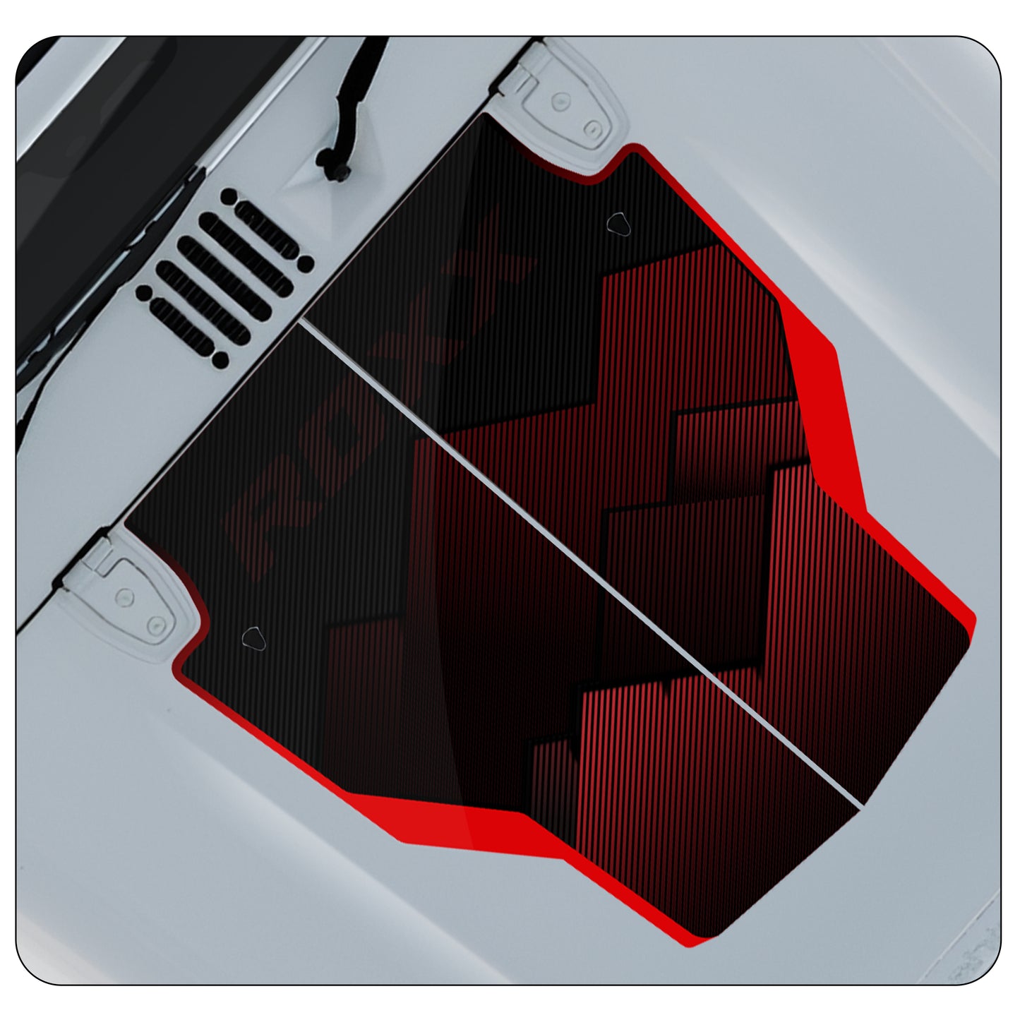 IDE Graphics Series - Grid Runner Edition for Mahindra Thar Roxx / Bonnet (Everest White)