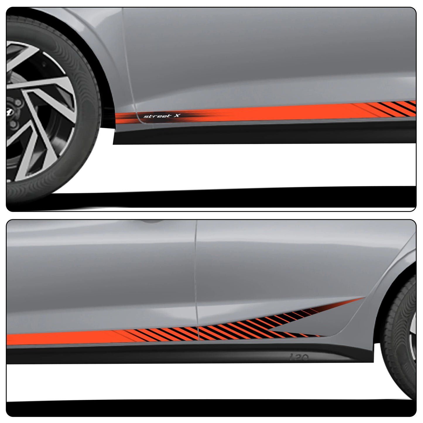 Street X Series Graphics for Hyundai i20 silver