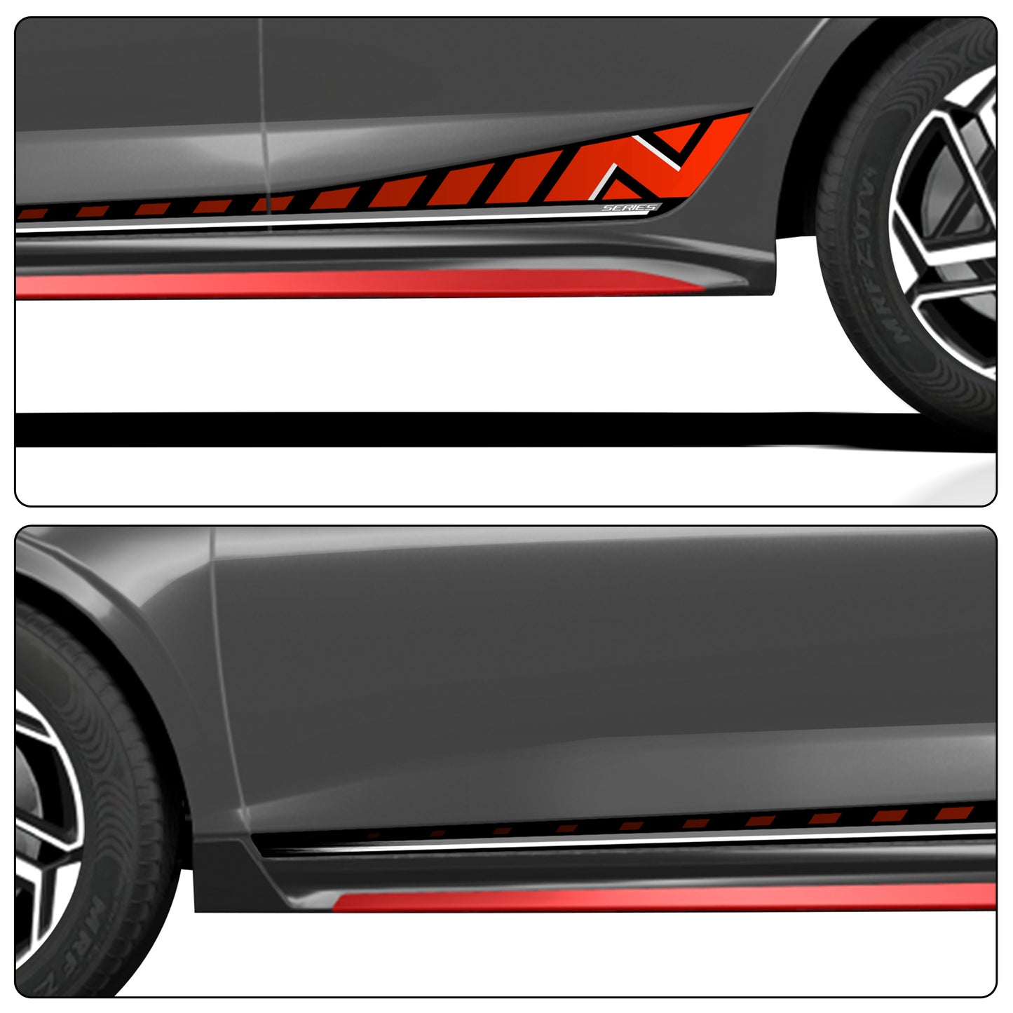 IDE GRAPHICS SERIES - N Series for Hyundai i20 (Titan Grey)
