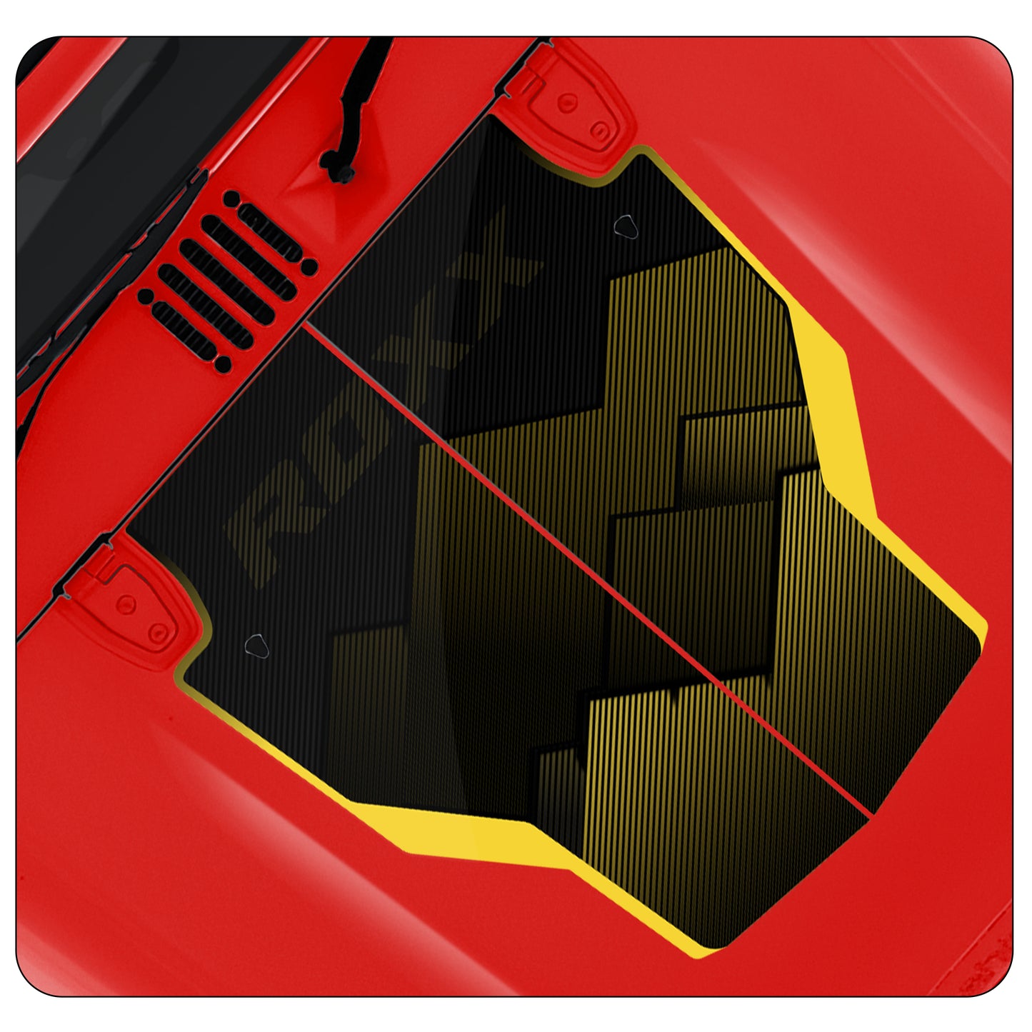 IDE Graphics Series - Grid Runner Edition for Mahindra Thar Roxx / Bonnet (Tango Red)