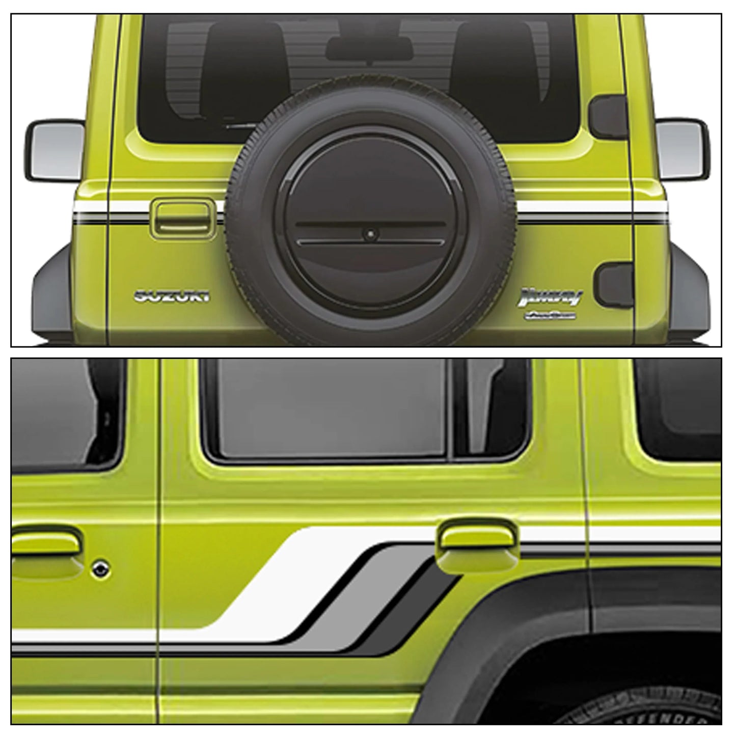 Baroque Edition Graphics for Maruti Suzuki Jimny yellow