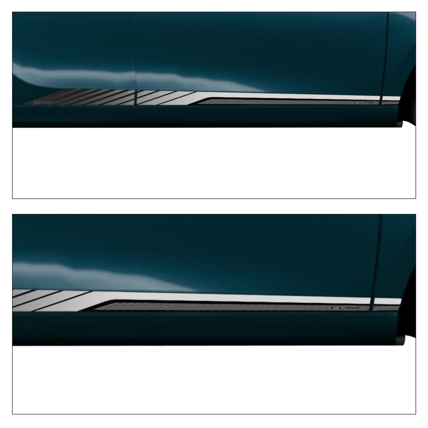IDE GRAPHICS SERIES - Bevel Edition for Tata Tiago (Teal Blue)