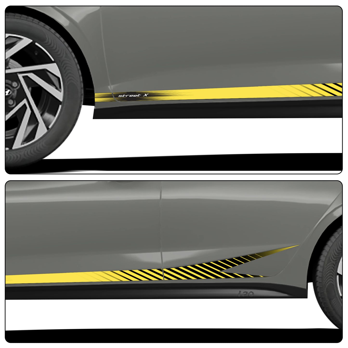 Street X Series Graphics for Hyundai i20 grey