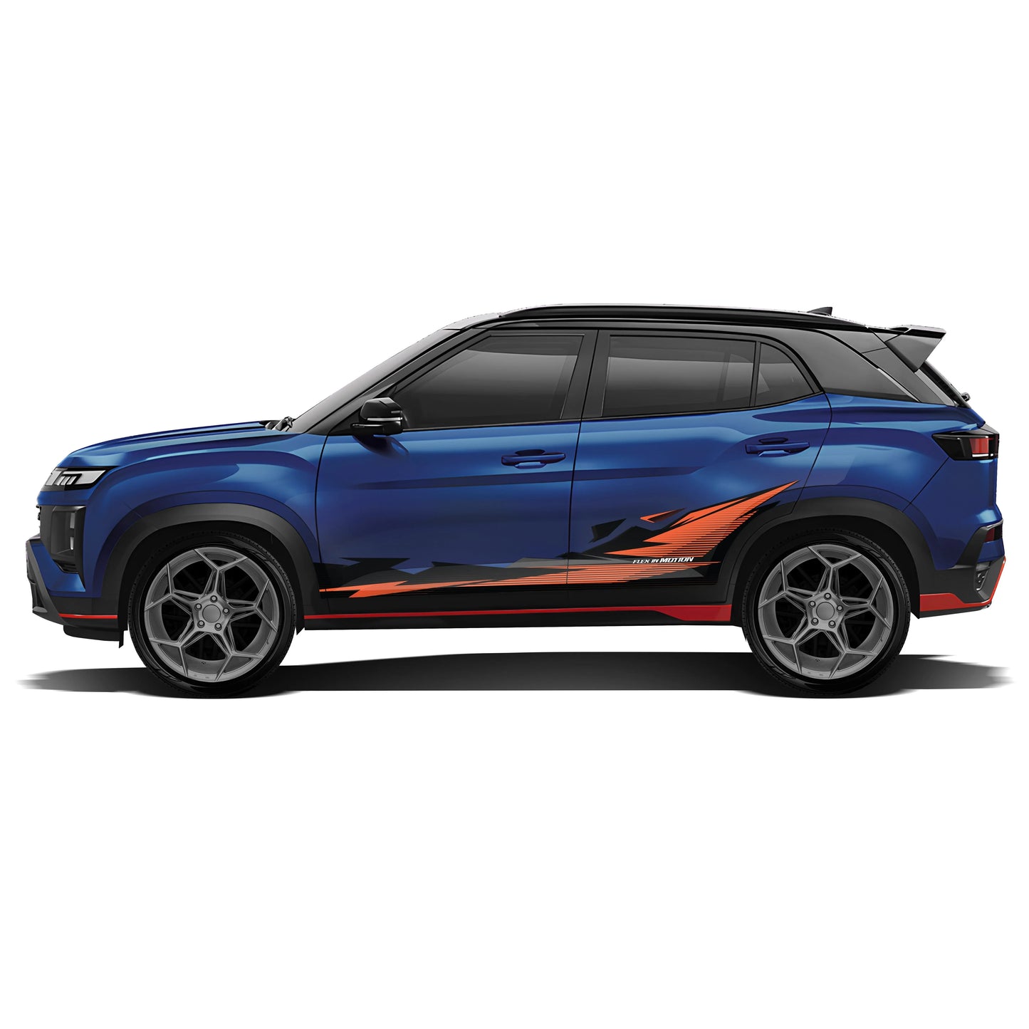 Flex in Motion Edition Graphics for Hyundai Creta blue