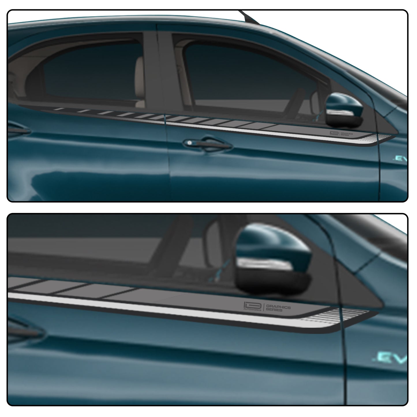 IDE GRAPHICS SERIES - Offbeat Edition for Tata Tiago (Teal Blue)