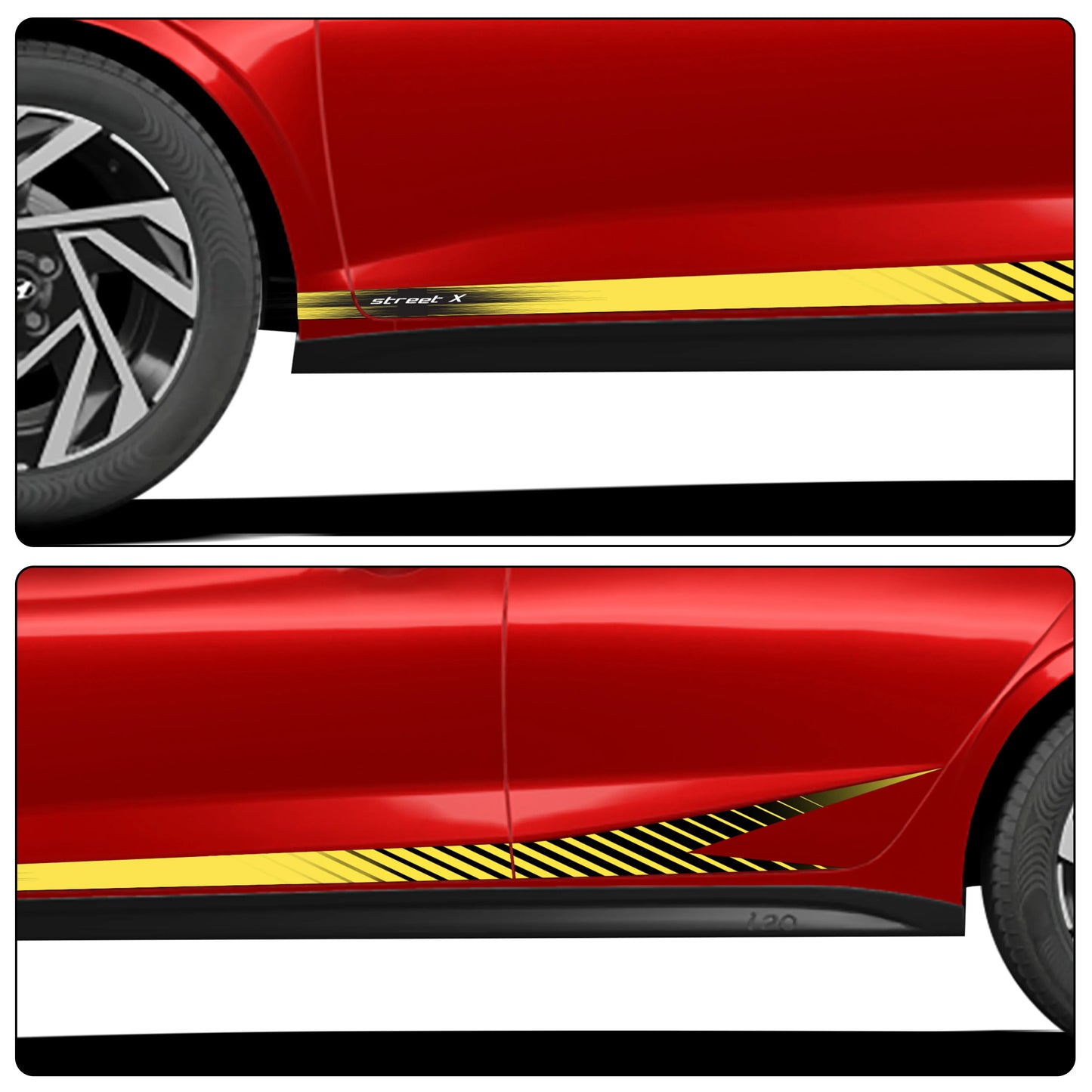 Street X Series Graphics for Hyundai i20 red