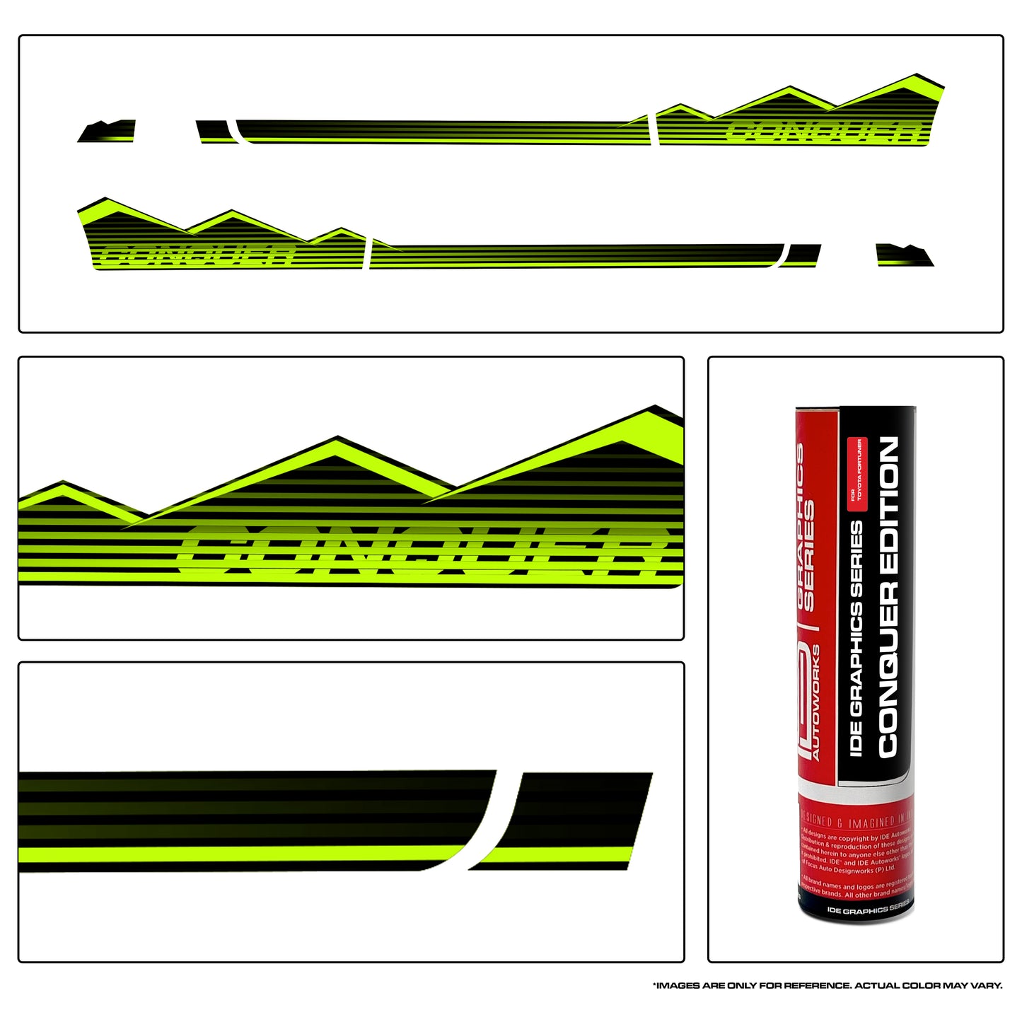 IDE Graphics Series – Conquer Edition | Fortuner (Attitude Black)
