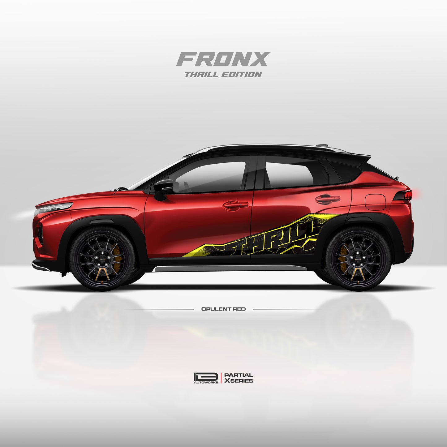 IDE PARTIAL X SERIES - Thrill Edition for MARUTI SUZUKI Fronx (Opulent Red)