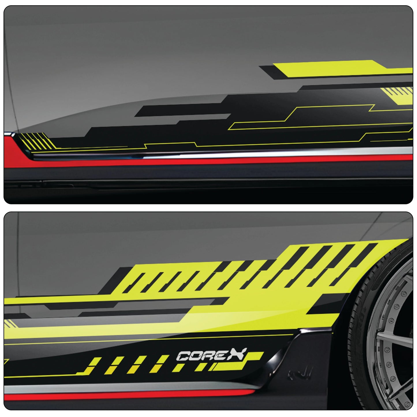 CoreX Edition Graphics for Hyundai i20 grey