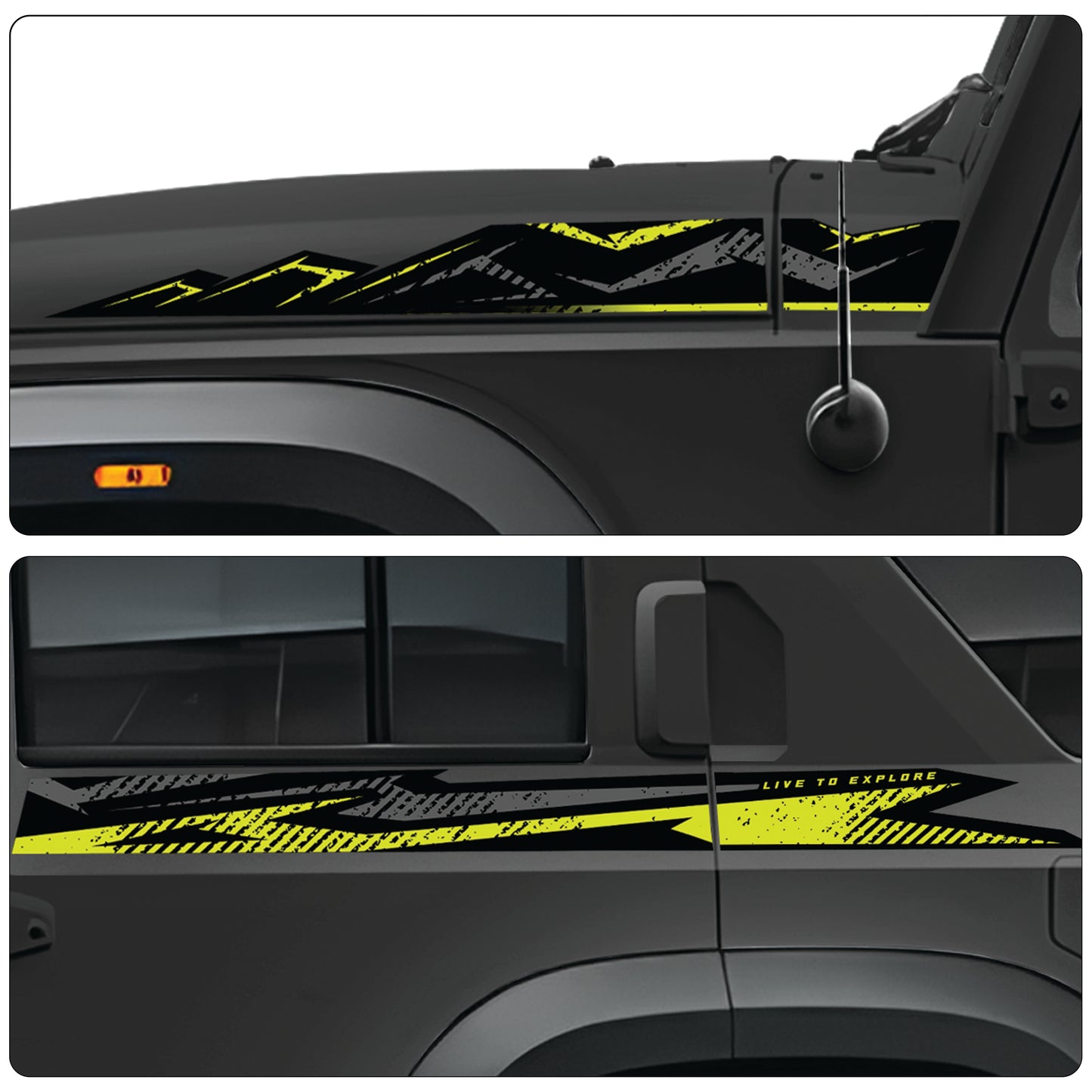 IDE Graphics Series - Trail X Edition for Mahindra Thar Roxx (Stealth Black)