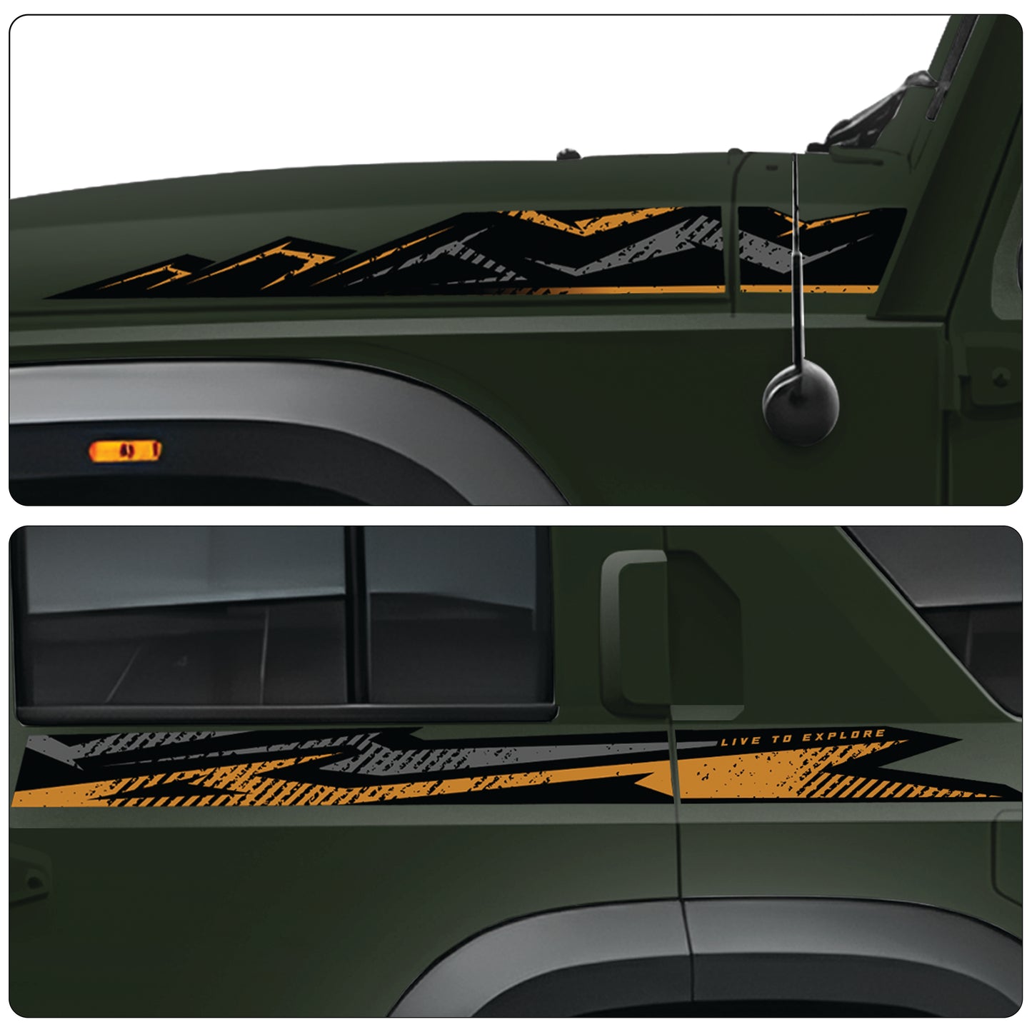 IDE Graphics Series - Trail X Edition Mahindra for Thar Roxx (Deep Forest)