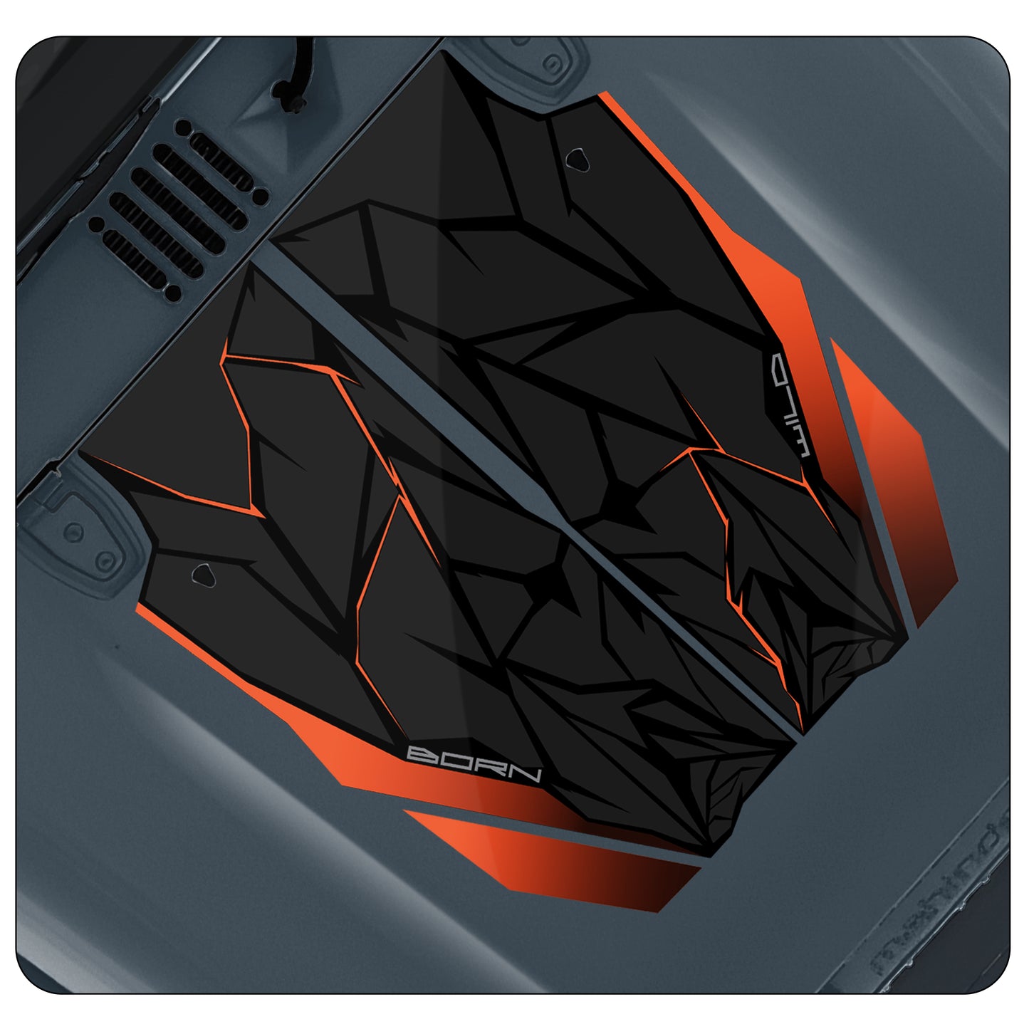 IDE Graphics Series - Wild X Edition for Mahindra Thar Roxx / Bonnet (Battleship Grey)