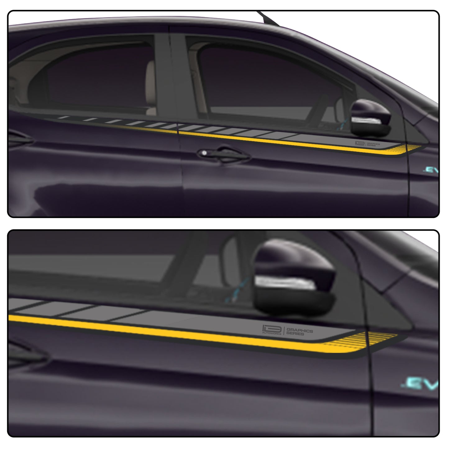 IDE GRAPHICS SERIES - Offbeat Edition for Tata Tiago (Midnight Plum)
