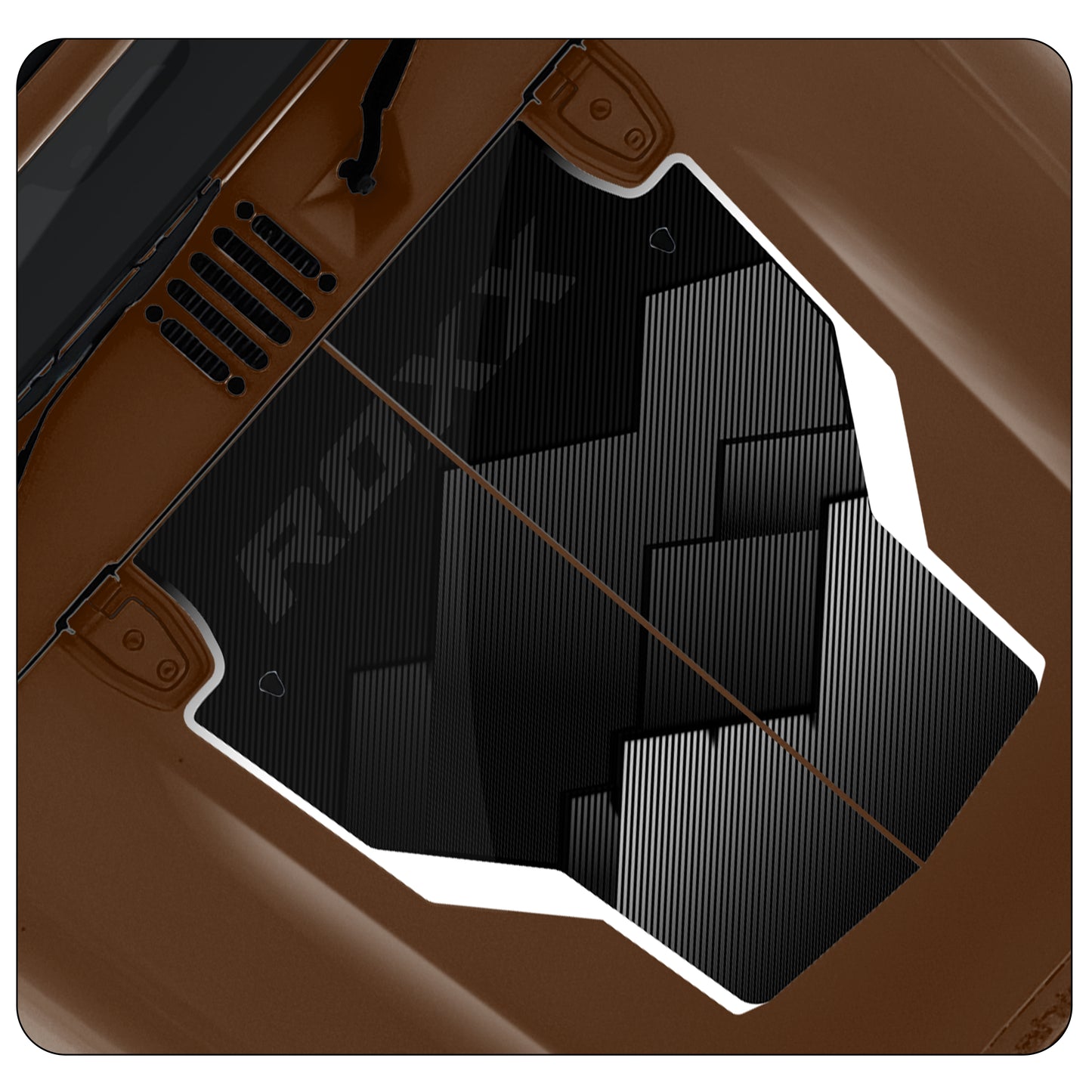 IDE Graphics Series - Grid Runner Edition for Mahindra Thar Roxx / Bonnet (Burnt Sienna)