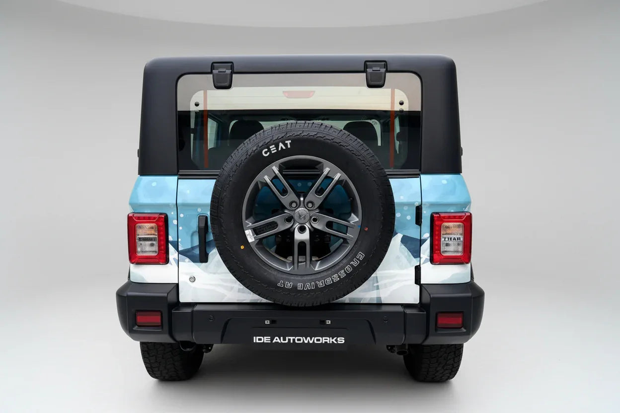 Snow Bear Edition Graphics for Mahindra Thar black