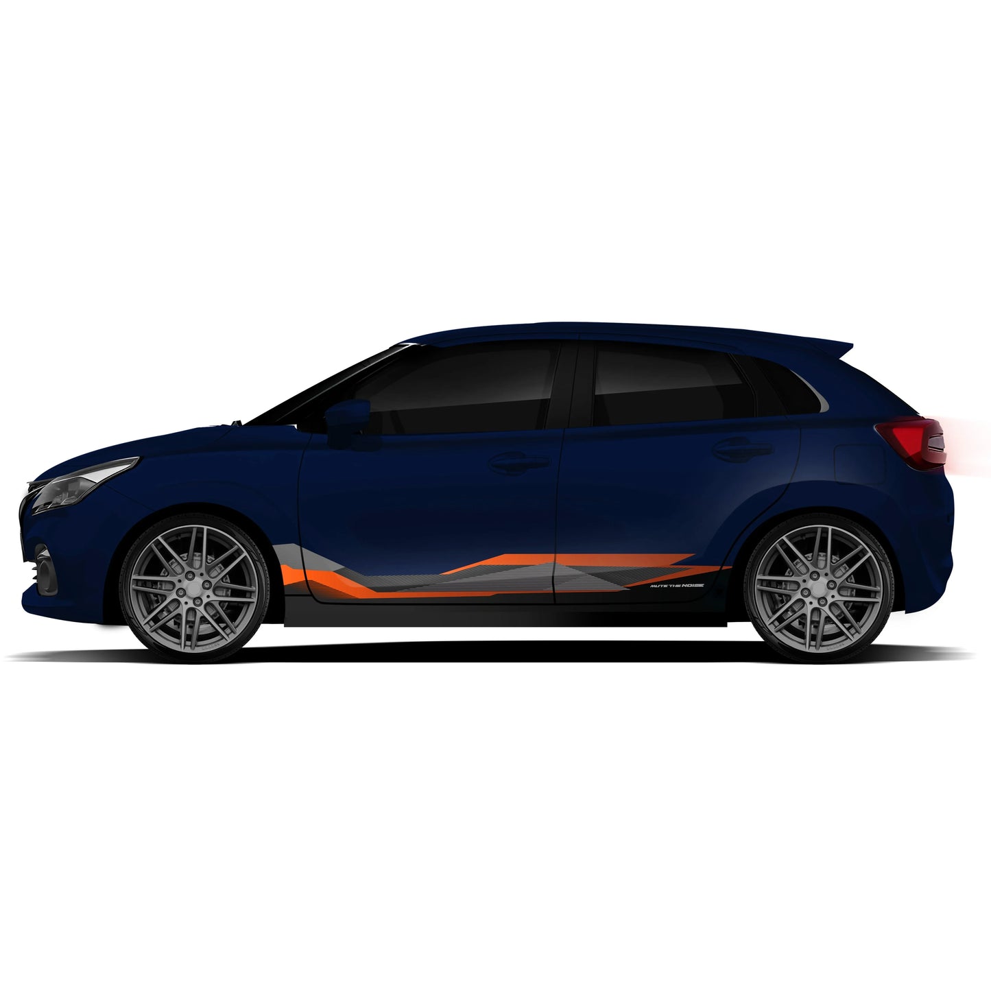 Mute The Noise Edition Graphics for Maruti Suzuki Baleno blue
