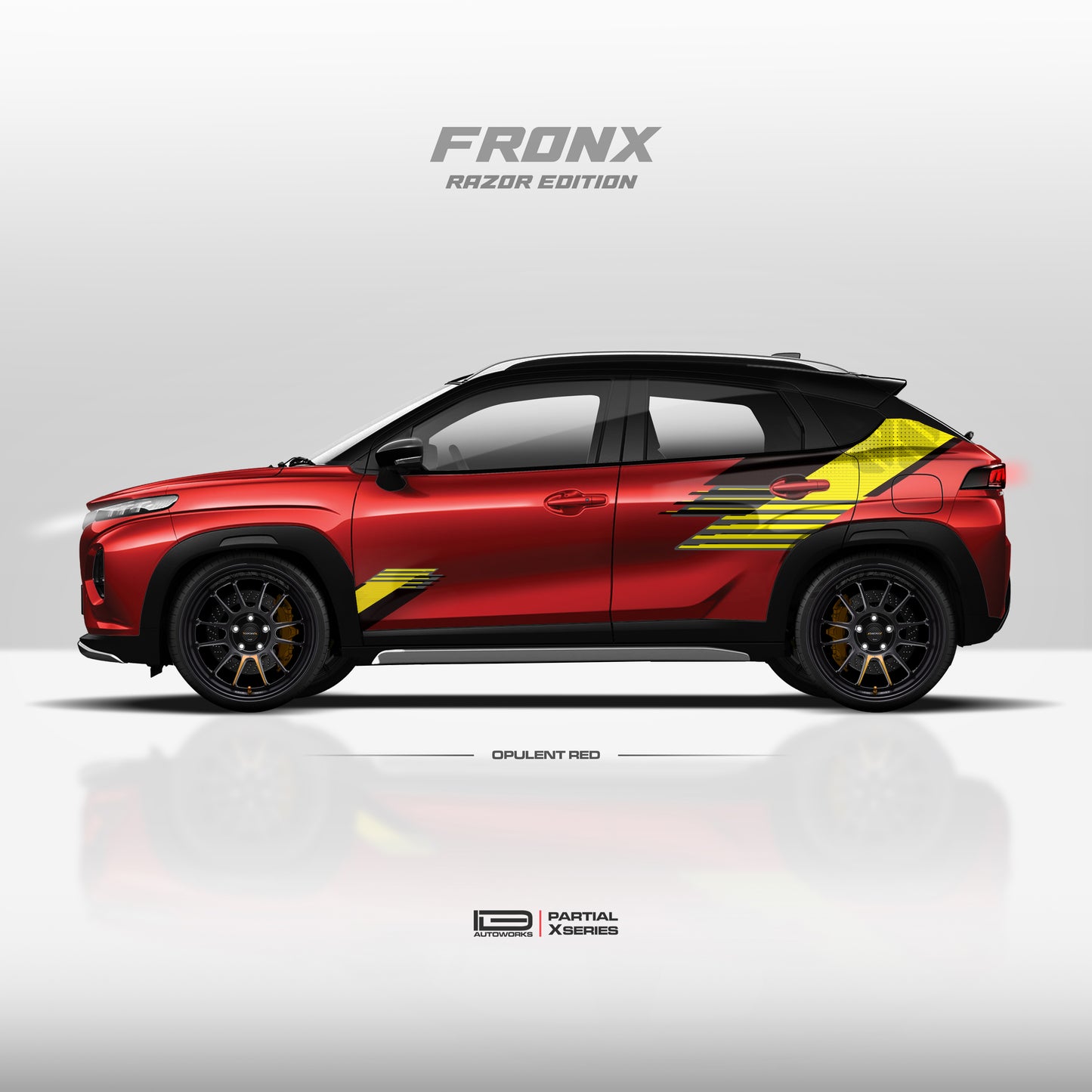 IDE PARTIAL X SERIES - Razor Edition for MARUTI SUZUKI Fronx (Opulent Red)