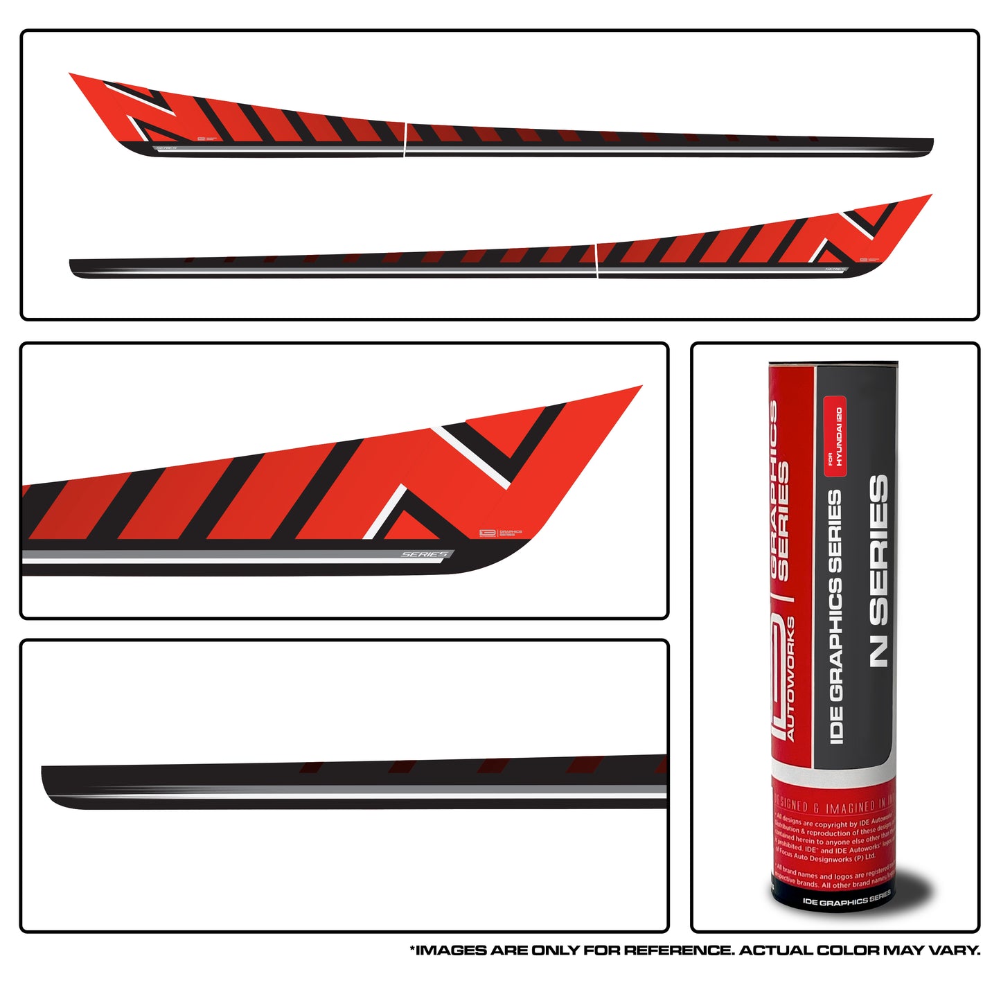 IDE GRAPHICS SERIES - N Series for Hyundai i20 (Titan Grey)