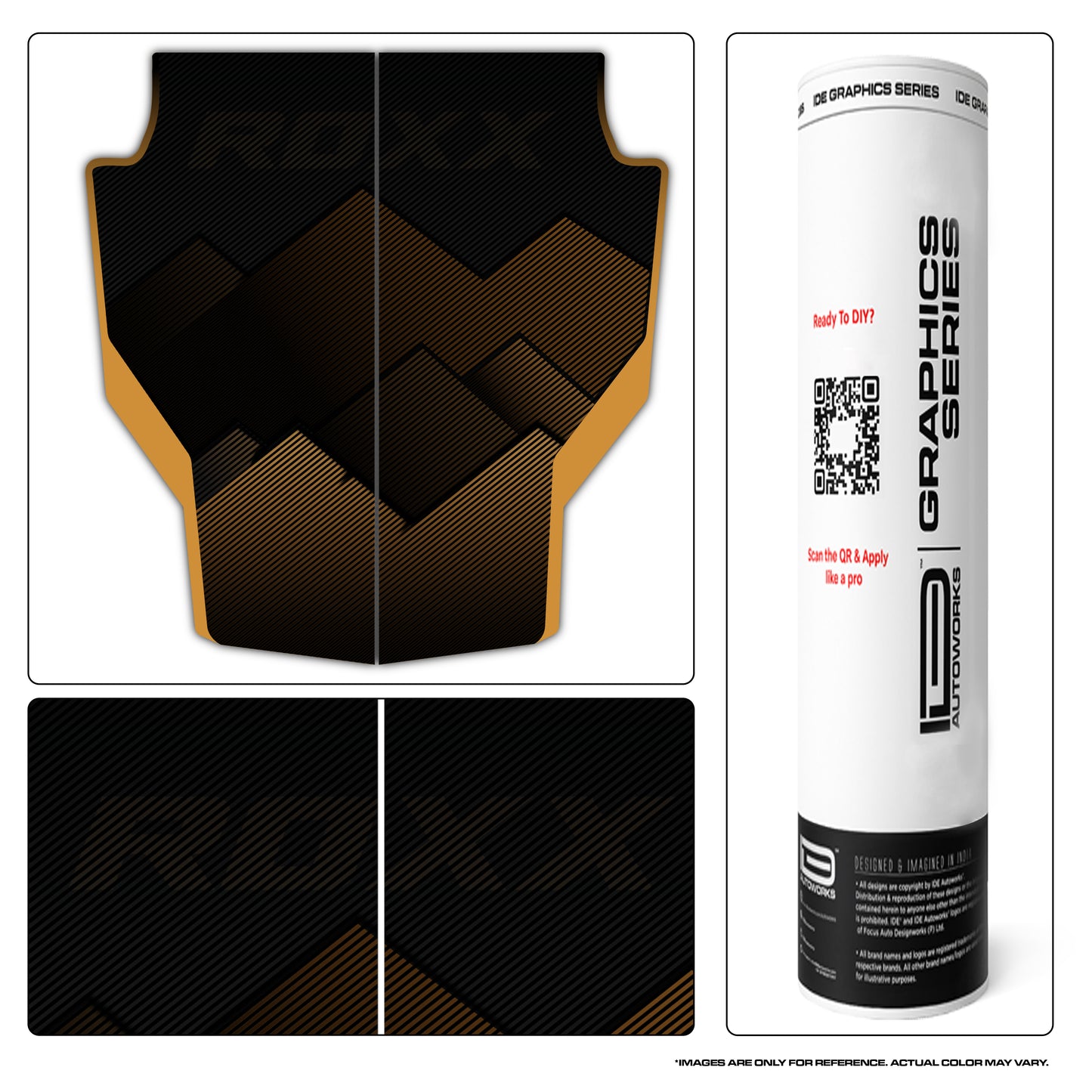 IDE Graphics Series - Grid Runner Edition for Mahindra Thar Roxx / Bonnet (Deep Forest)