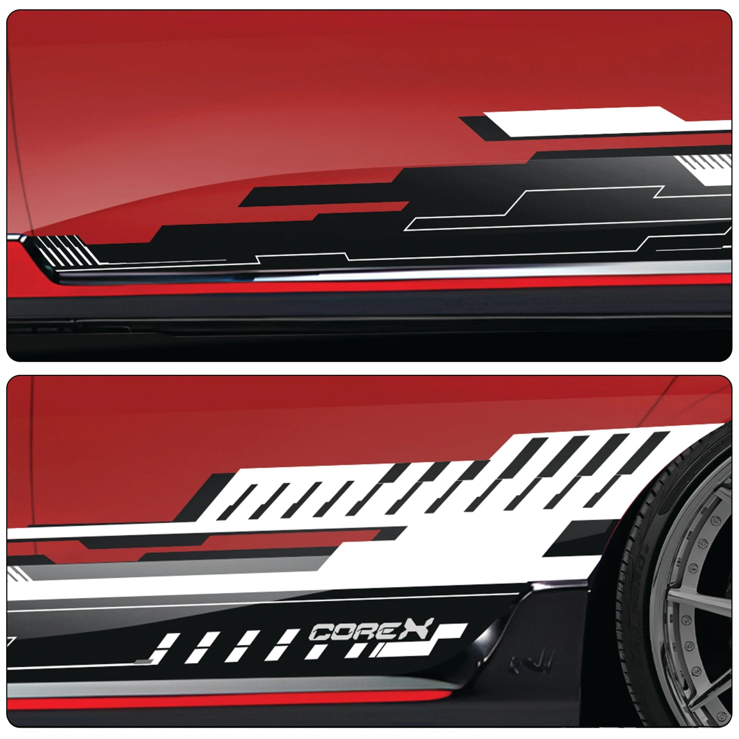 CoreX Edition Graphics for Hyundai i20 red