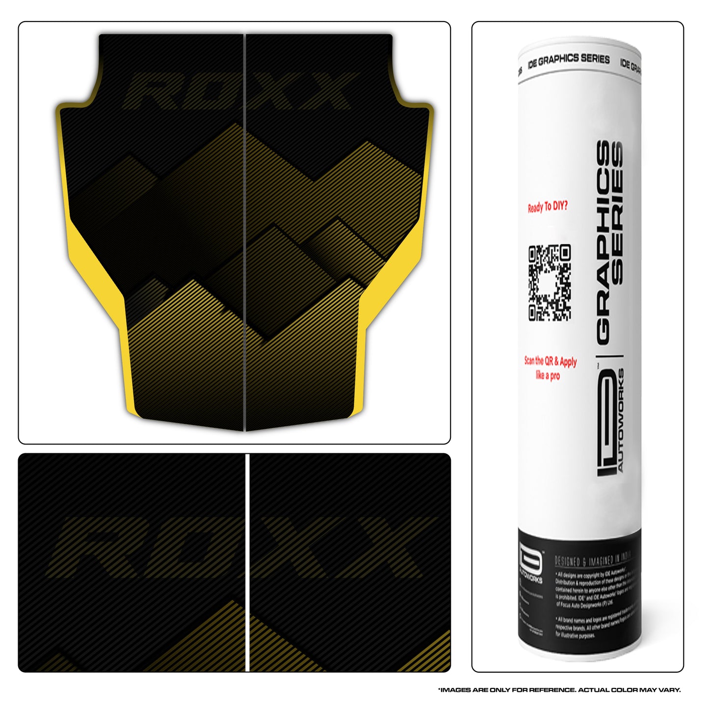 IDE Graphics Series - Grid Runner Edition for Mahindra Thar Roxx / Bonnet (Tango Red)