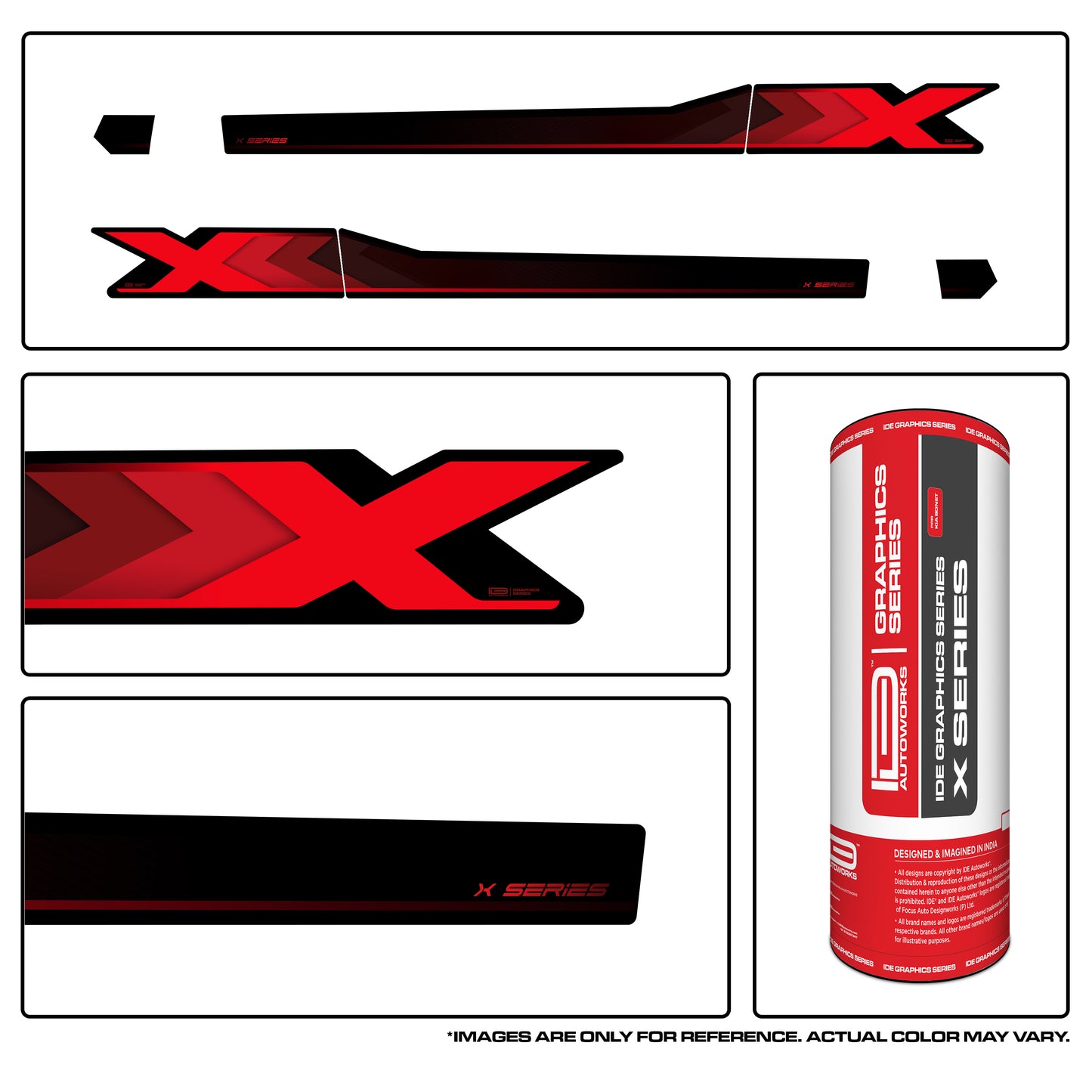 IDE GRAPHICS SERIES - X Series for Kia Sonet (Imperial Blue)