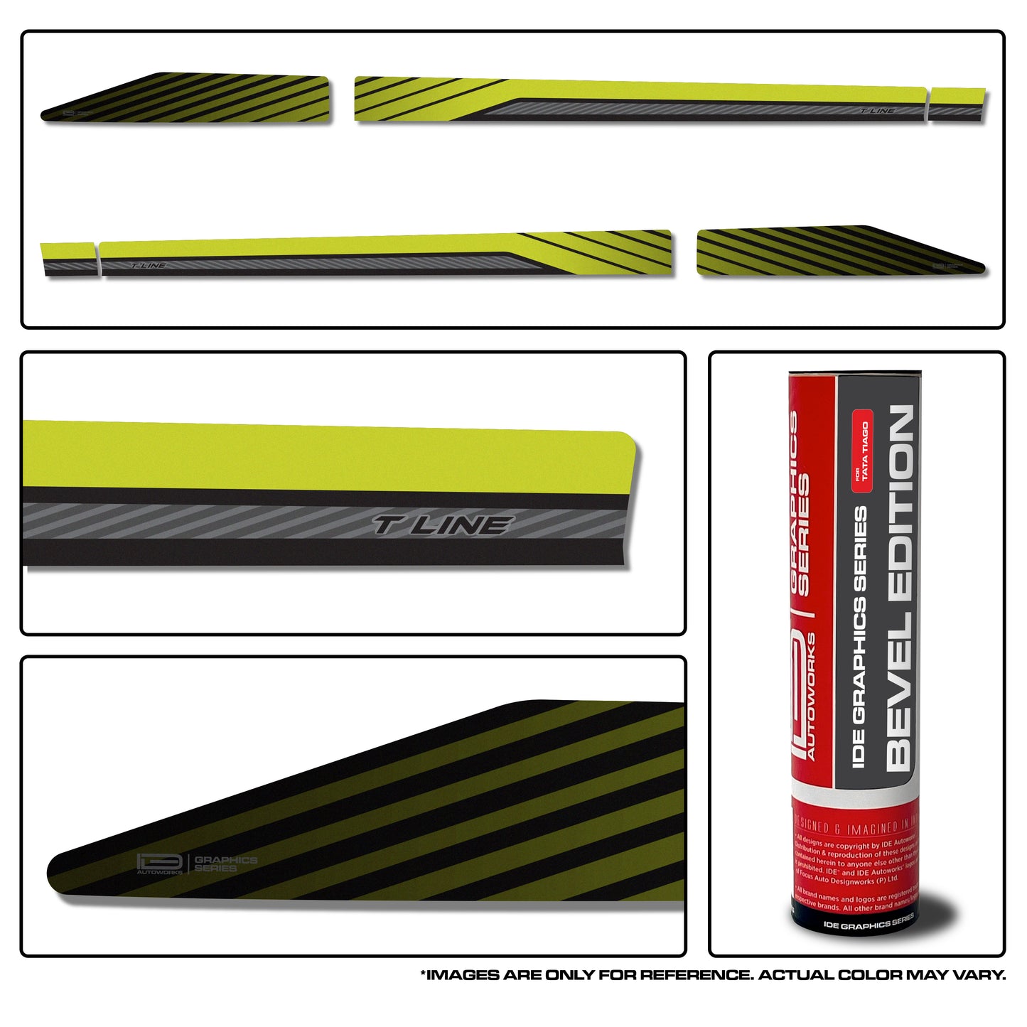 IDE GRAPHICS SERIES - Bevel Edition for Tata Tiago (Daytona Grey)