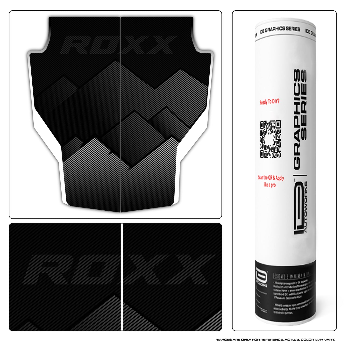 IDE Graphics Series - Grid Runner Edition for Mahindra Thar Roxx / Bonnet (Burnt Sienna)