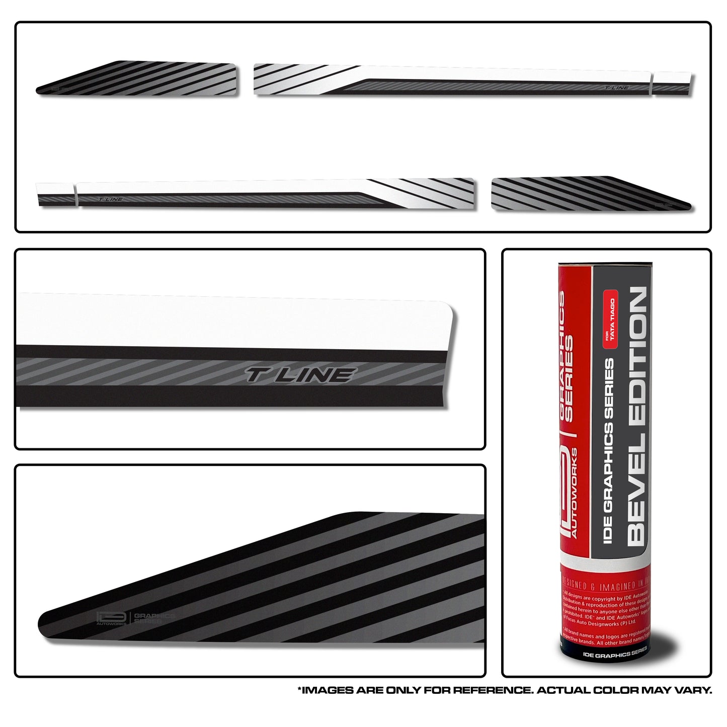 IDE GRAPHICS SERIES - Bevel Edition for Tata Tiago (Flame Red)