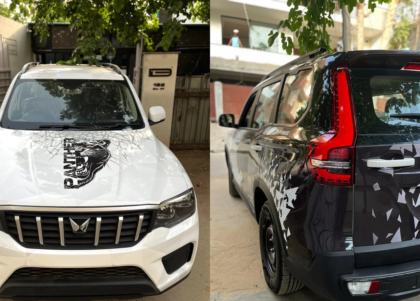 Panther Edition Graphics for Mahindra Scorpio N white