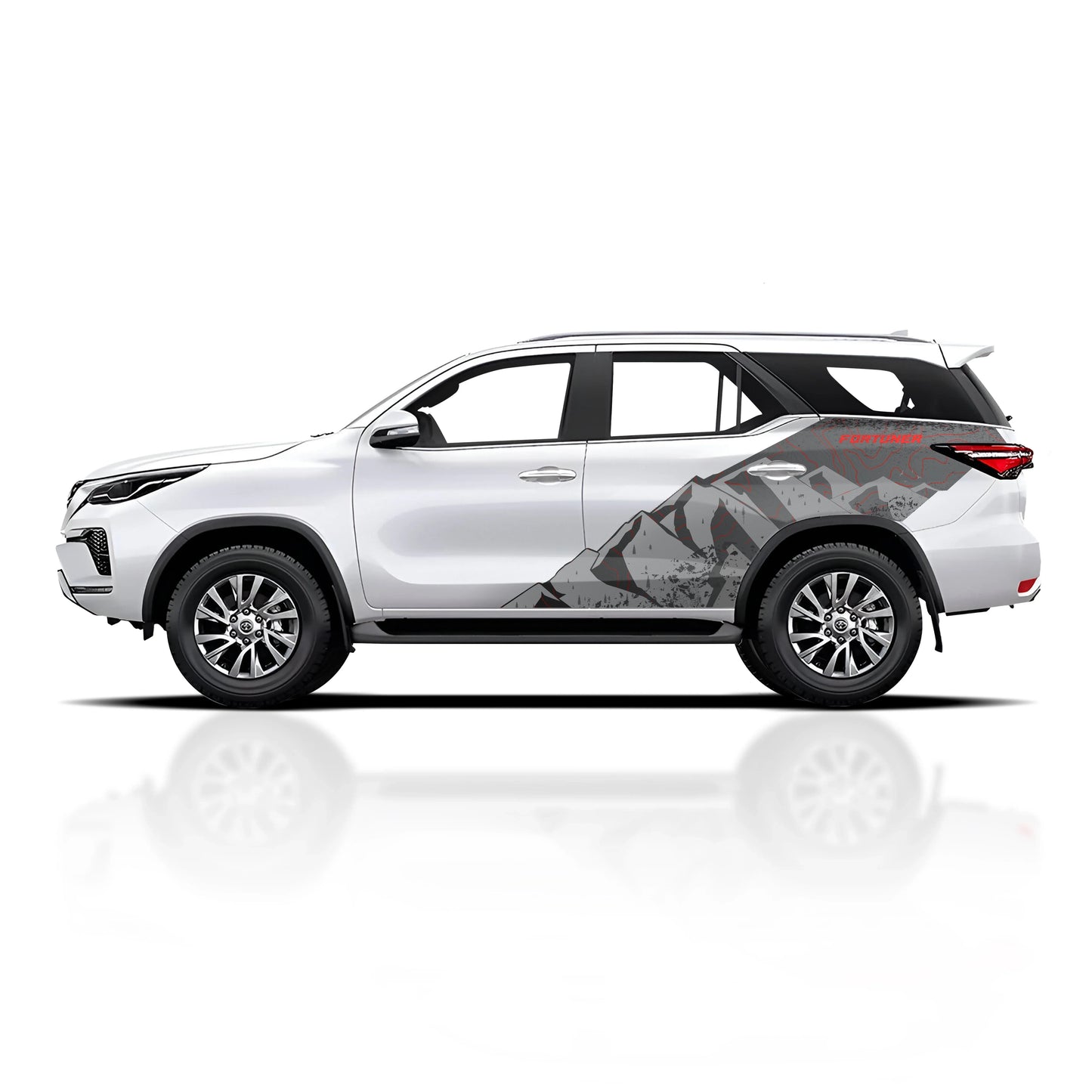 Alpha Overland Edition Graphics for Toyota Fortuner white