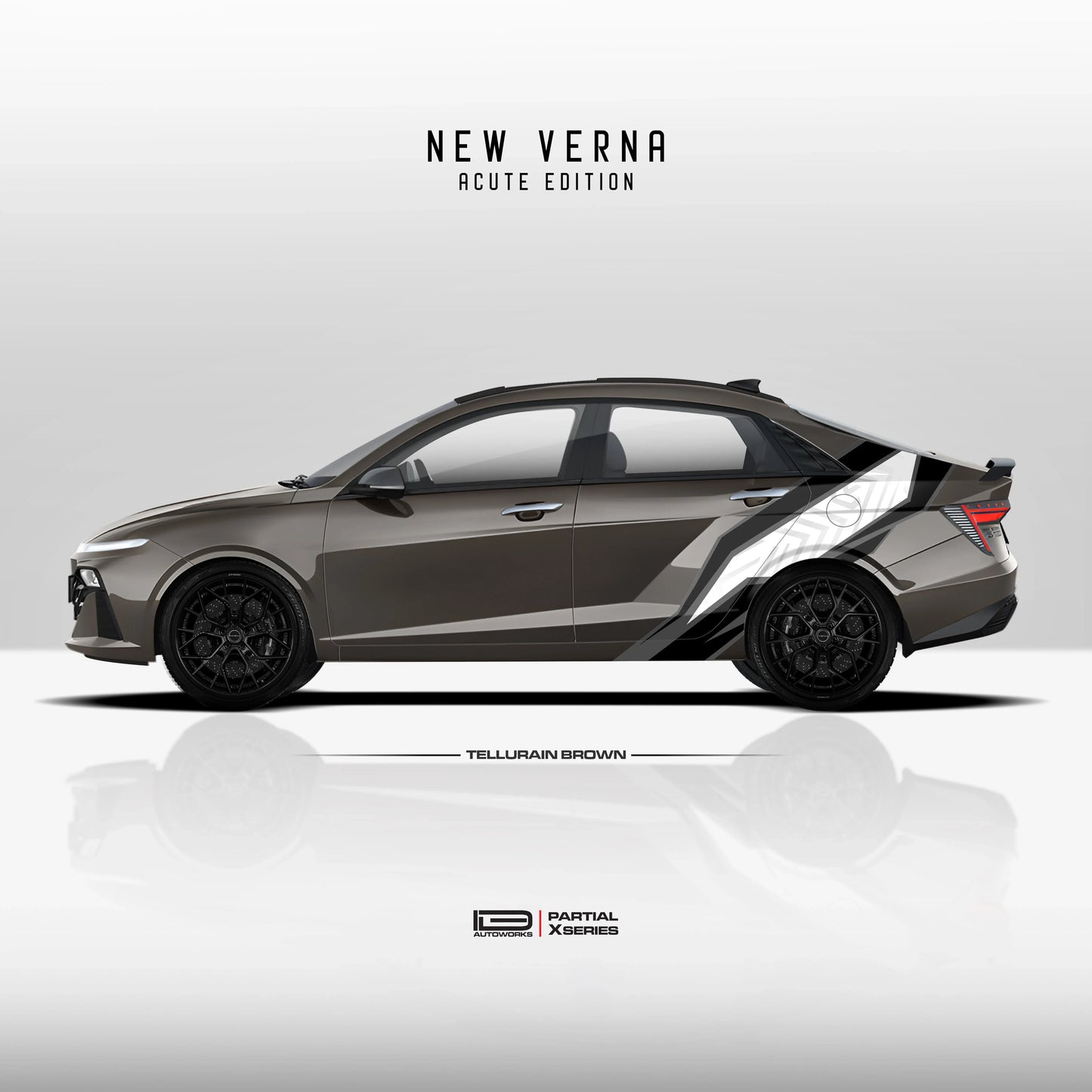 Acute Edition Graphics for Hyundai Verna brown