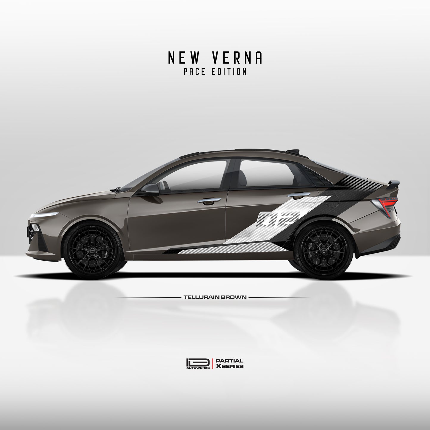 IDE PARTIAL X SERIES - Pace Edition for Hyundai New Verna (Tellurian Brown)