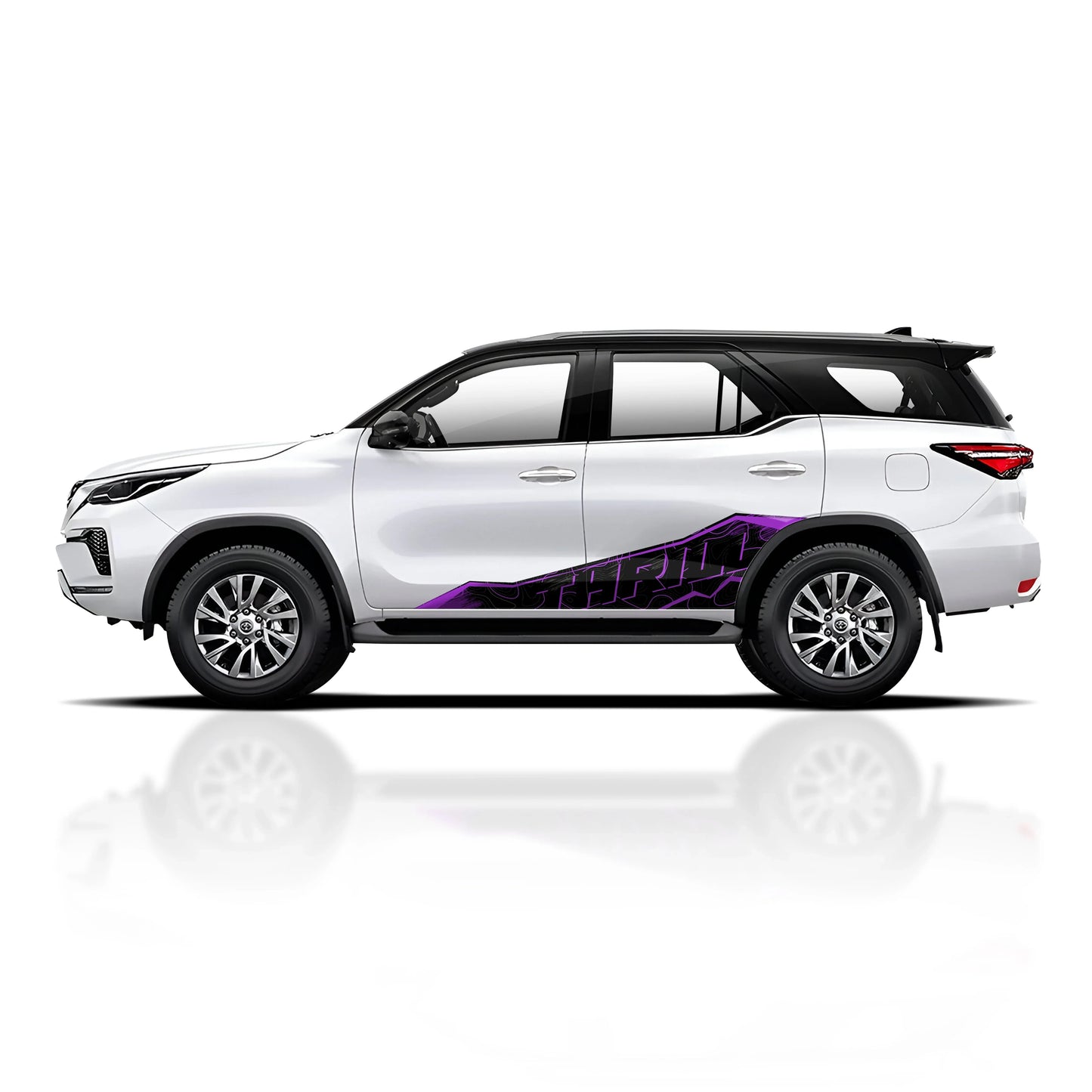 Thrill Edition Graphics for Toyota Fortuner white