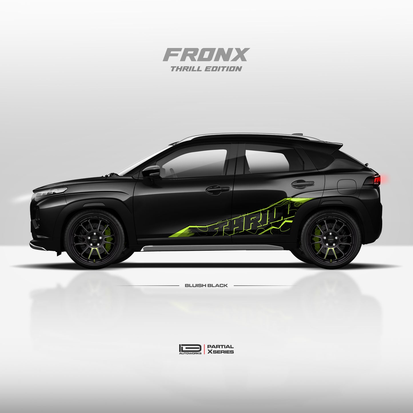 IDE PARTIAL X SERIES - Thrill Edition for MARUTI SUZUKI Fronx (Bluish Black)