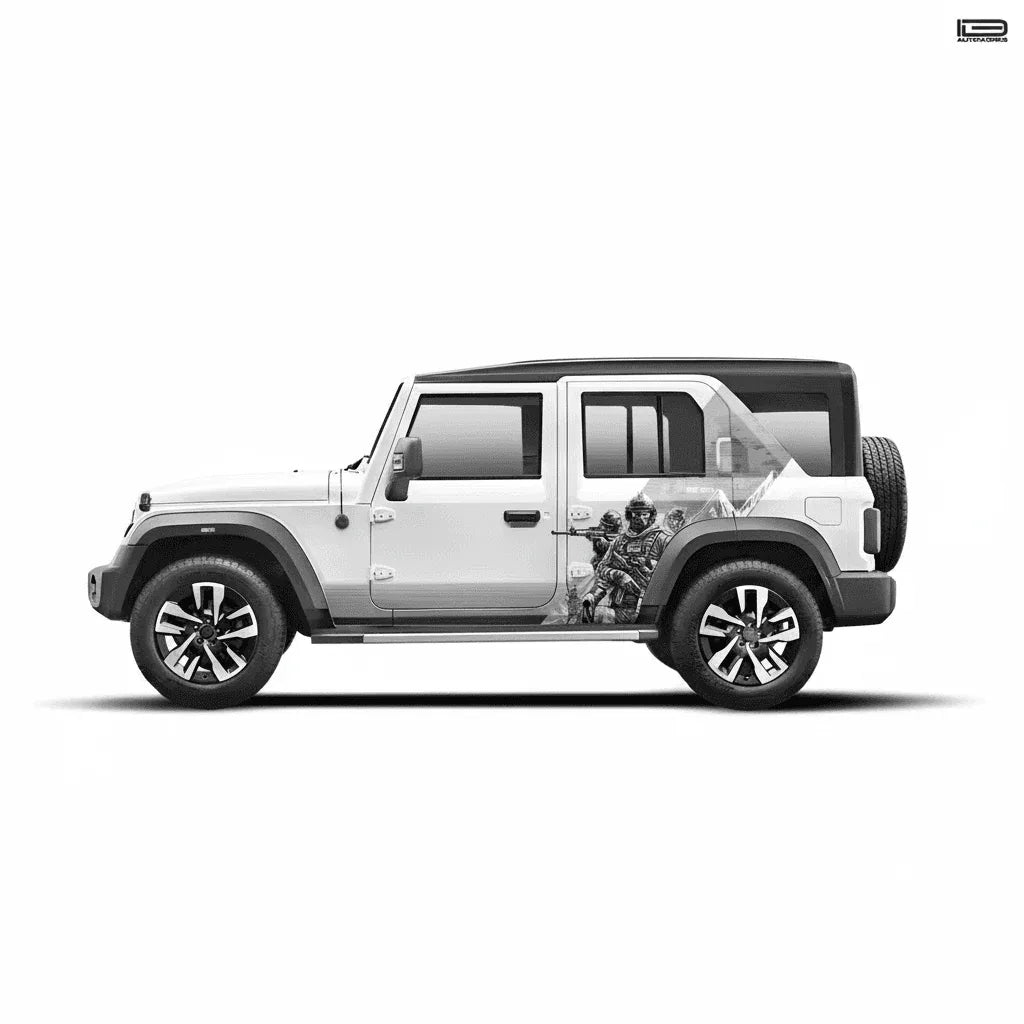 Warrior Edition Graphics for Mahindra Thar Roxx