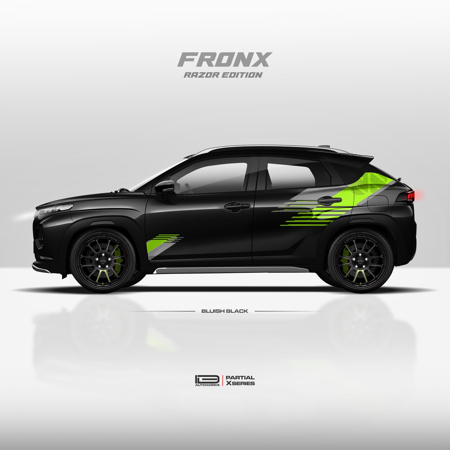 IDE PARTIAL X SERIES - Razor Edition for MARUTI SUZUKI Fronx (Bluish Black)