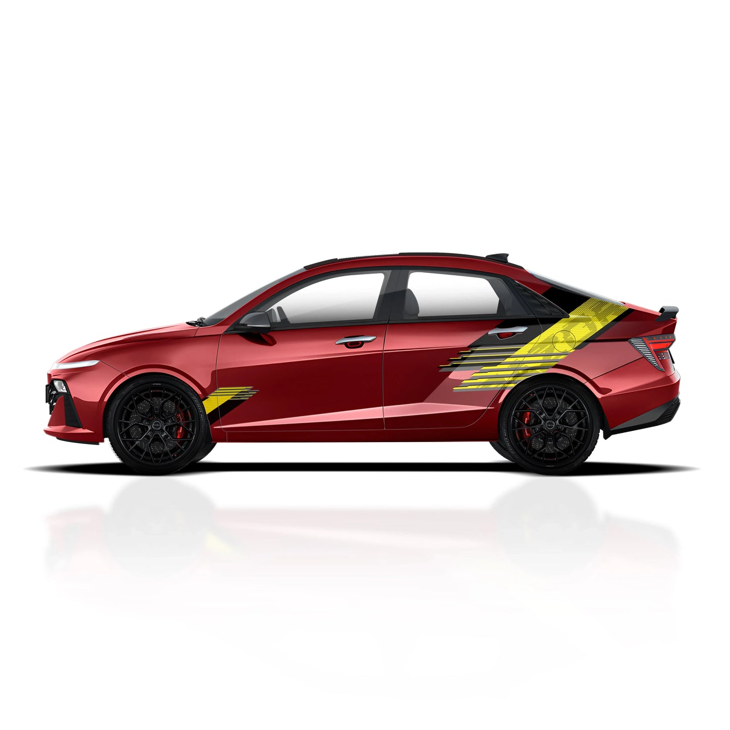 Razor Edition Graphics for Hyundai Verna red