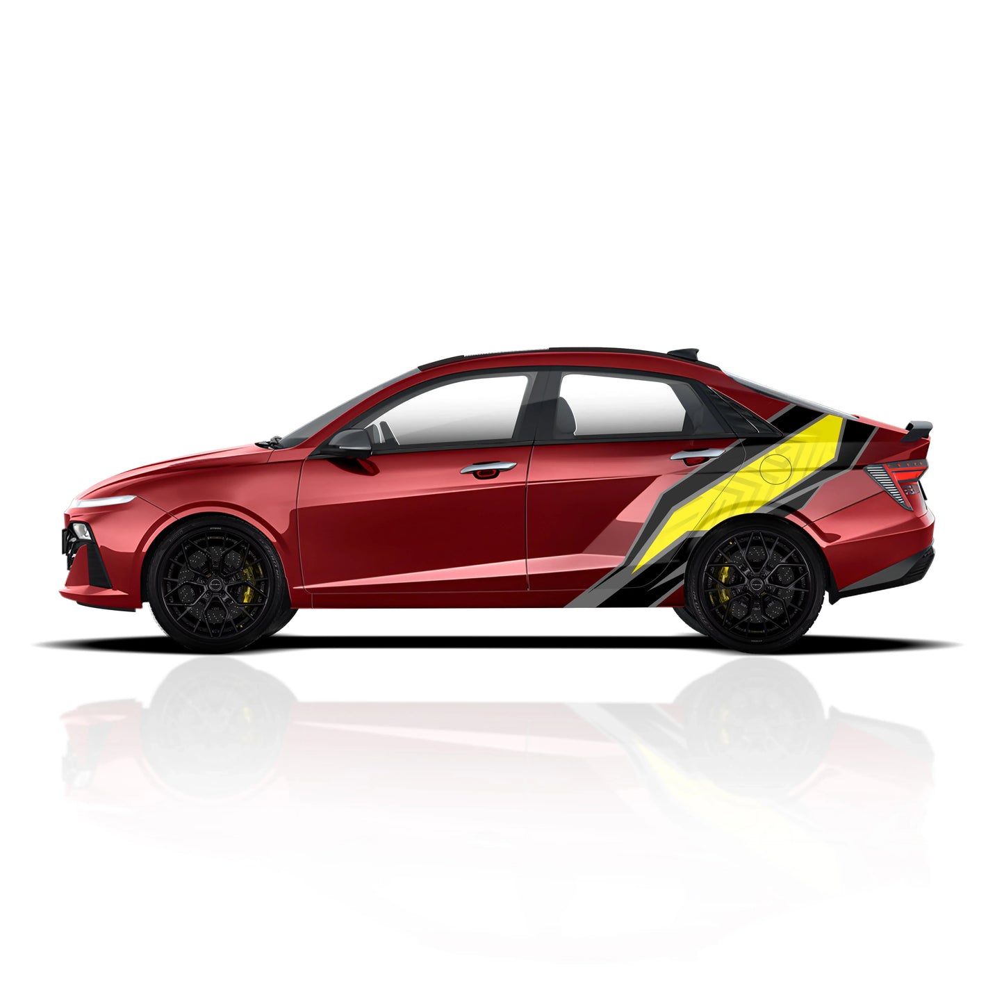 Acute Edition Graphics for Hyundai Verna red