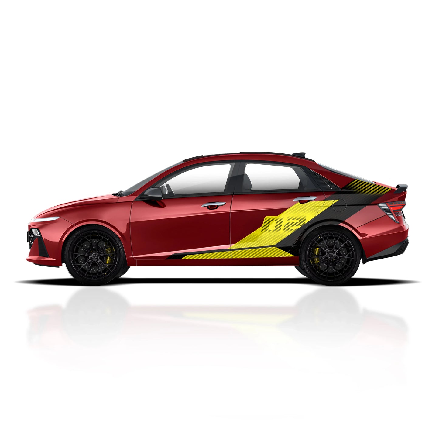 Pace Edition Graphics for Hyundai Verna red