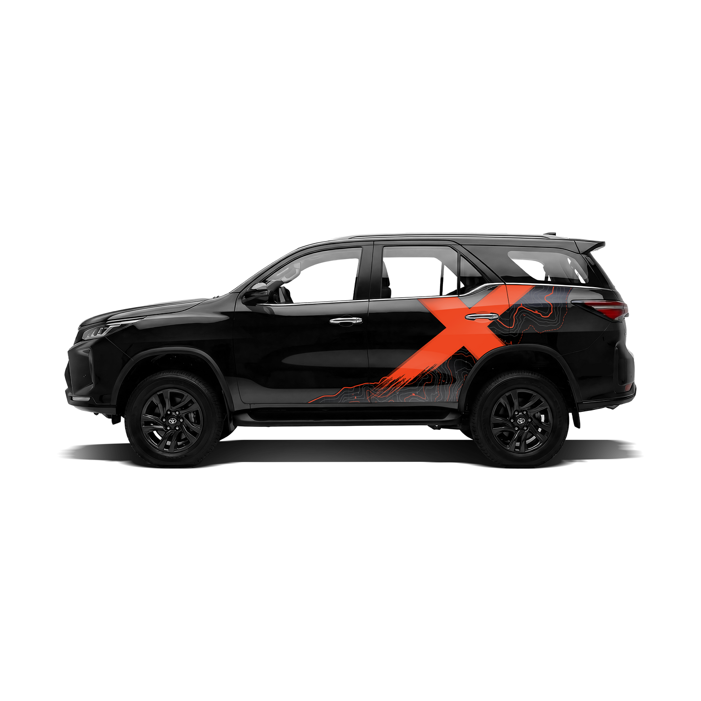 VentureX Edition Graphics for Toyota Fortuner black