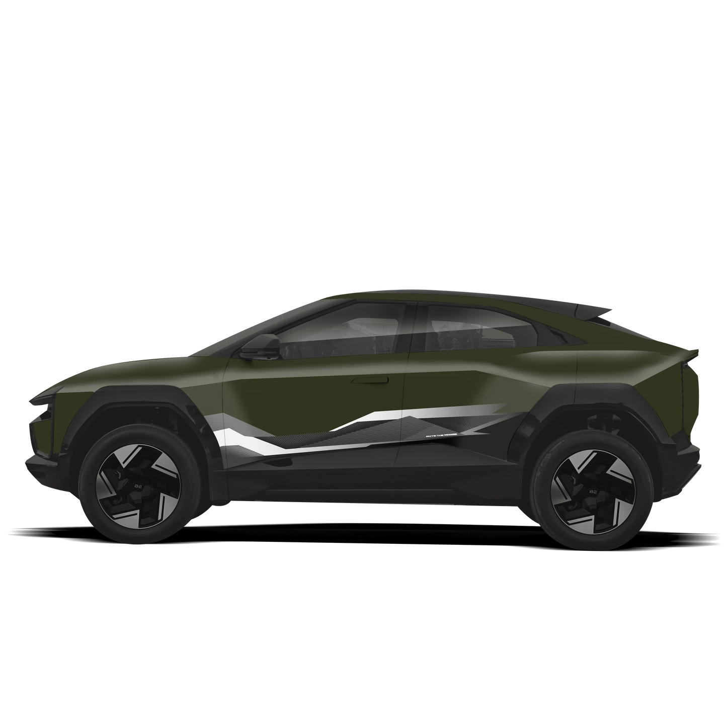 Mute The Noise Edition Graphics for Mahindra BE6 green