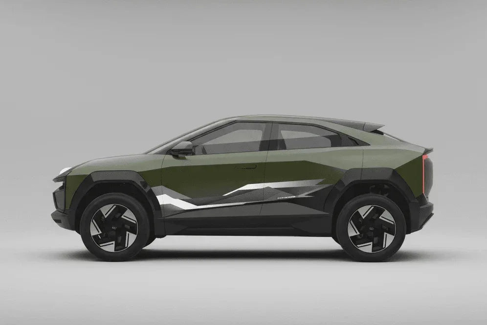 Mute The Noise Edition Graphics for Mahindra BE6 green