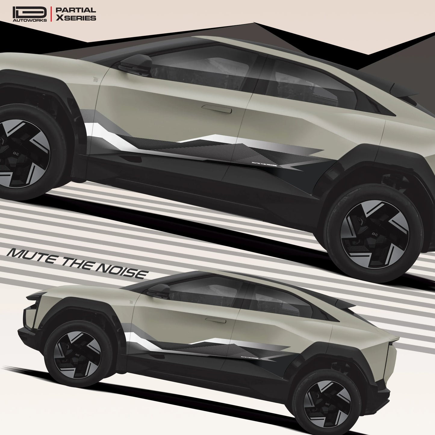 Mute The Noise Edition Graphics for Mahindra BE6 desert myst