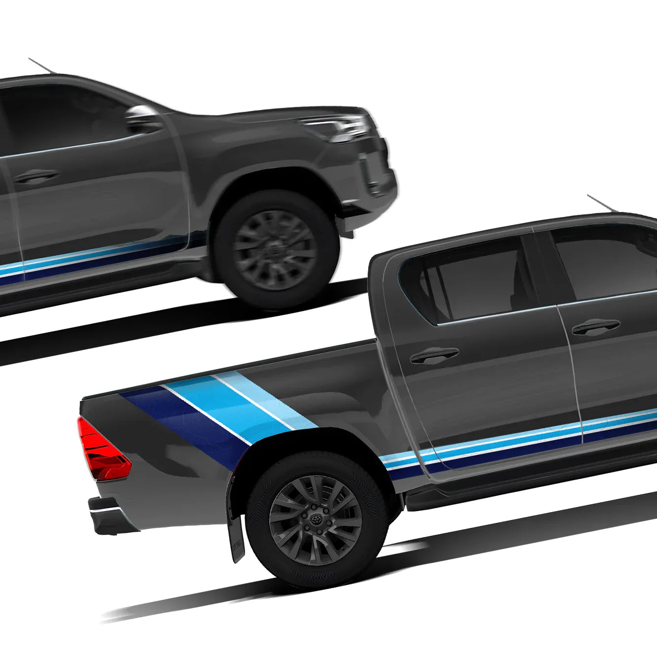 Classic Cruiser Edition Side Graphics for Toyota Hilux grey